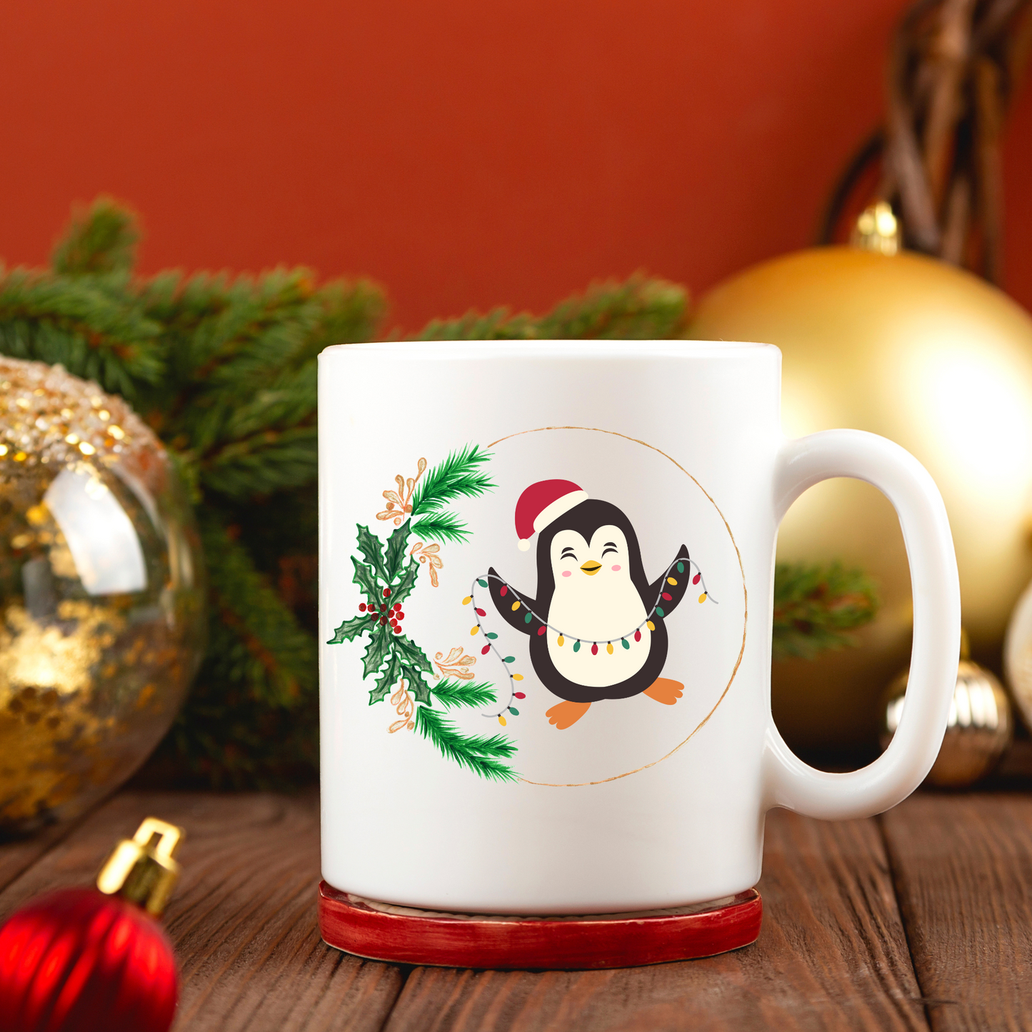 A cheerful and simple title that highlights the enjoyment of Christmas beverages like coffee or hot chocolate.